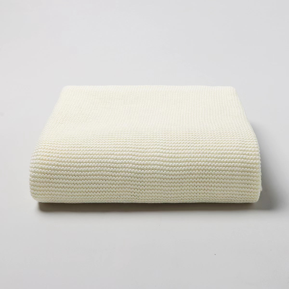 Beige Knit Blanket