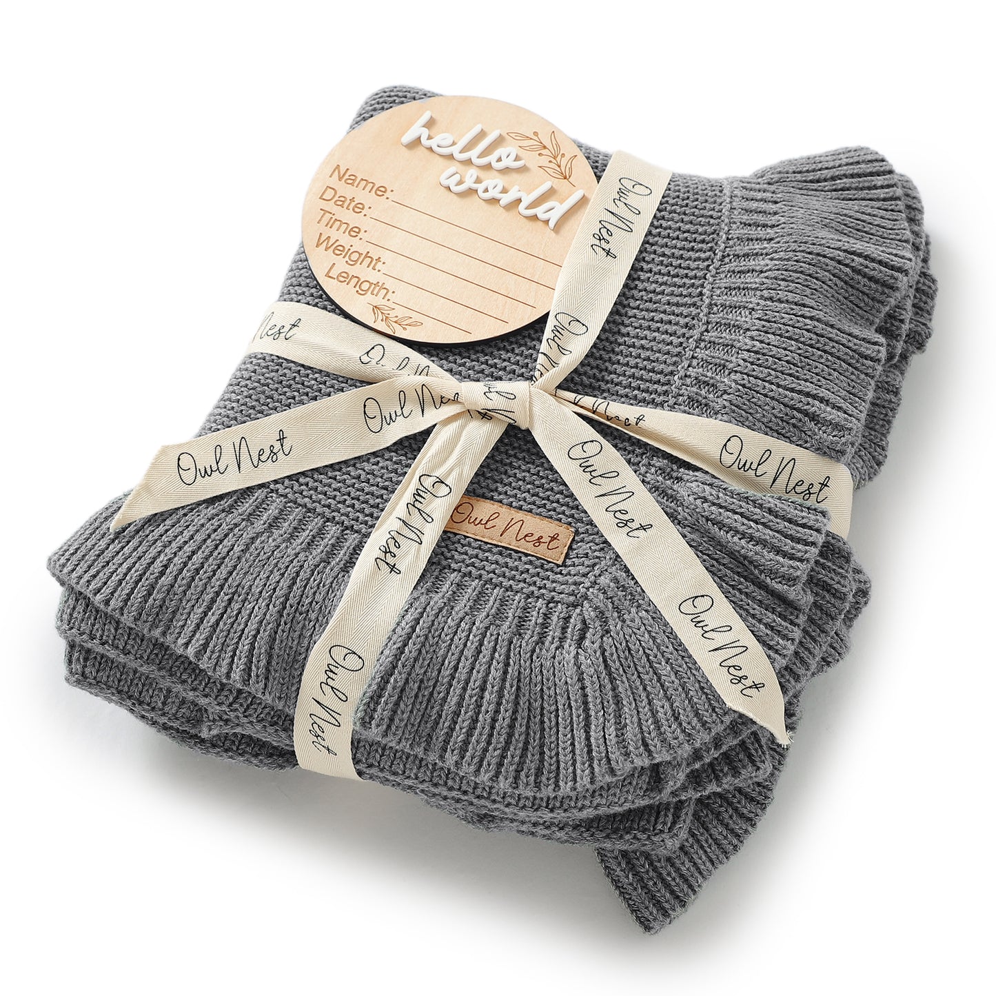 Gray Ruffled Baby Blanket