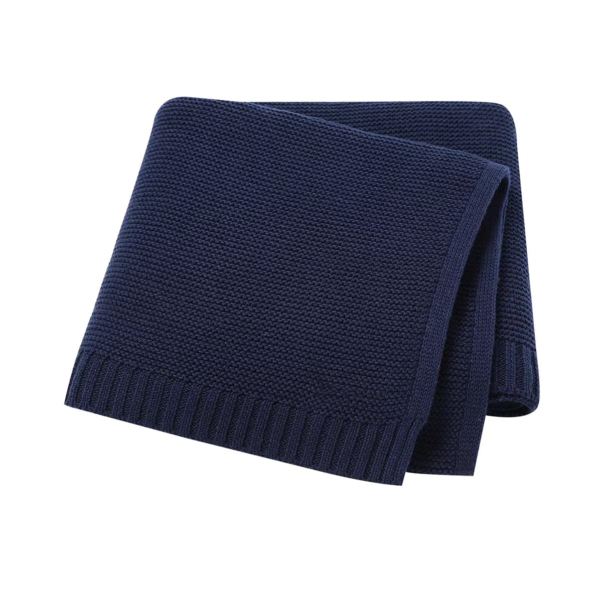 Navy Blue Knit Blanket