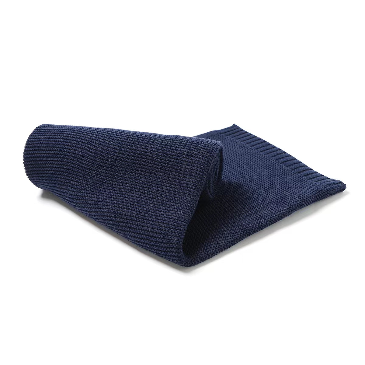 Navy Blue Knit Blanket