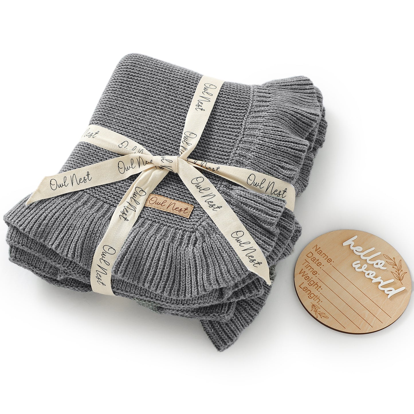 Gray Ruffled Baby Blanket