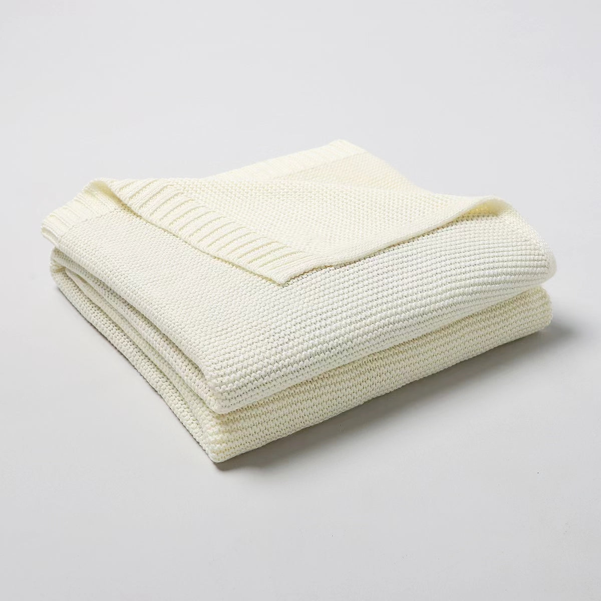 Beige Knit Blanket