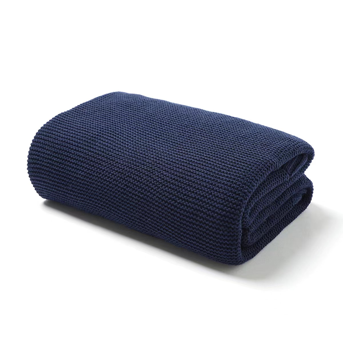 Navy Blue Knit Blanket