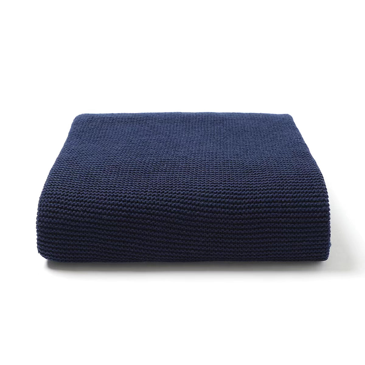 Navy Blue Knit Blanket