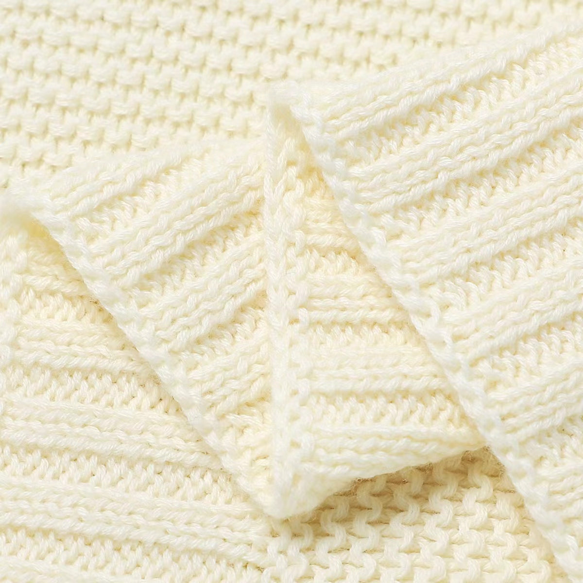 Beige Knit Blanket