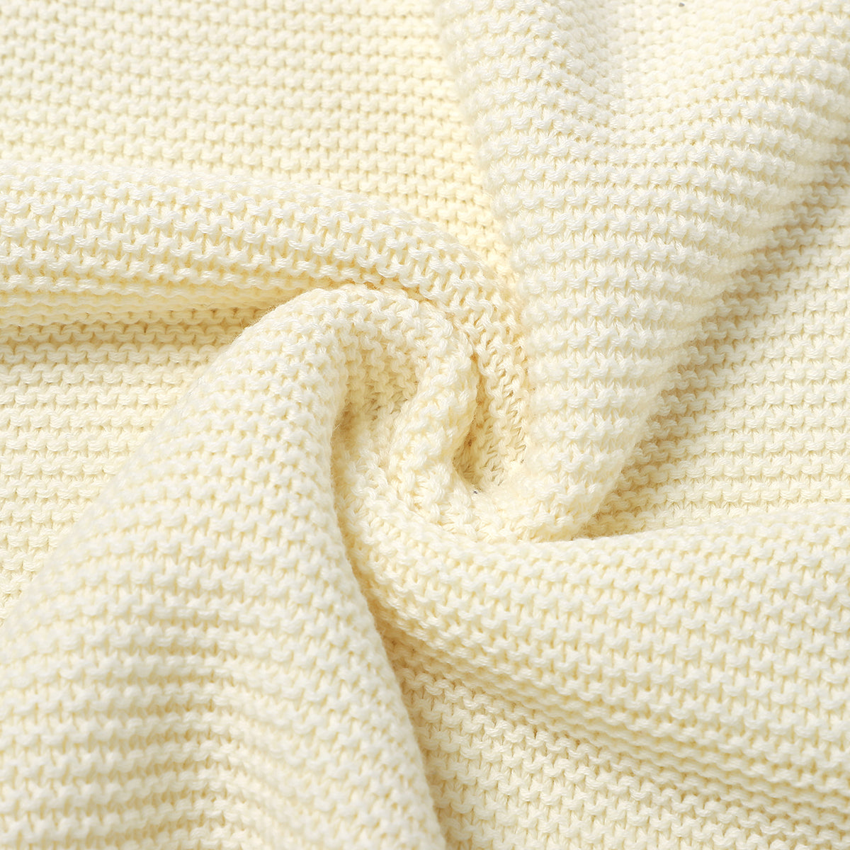 Beige Knit Blanket