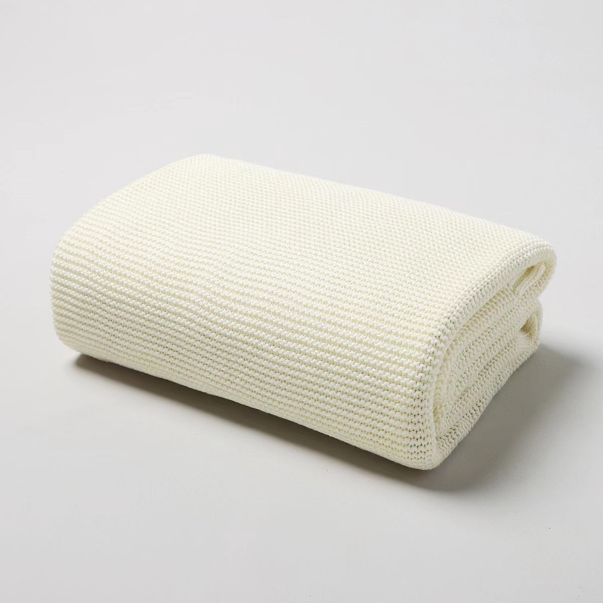 Beige Knit Blanket