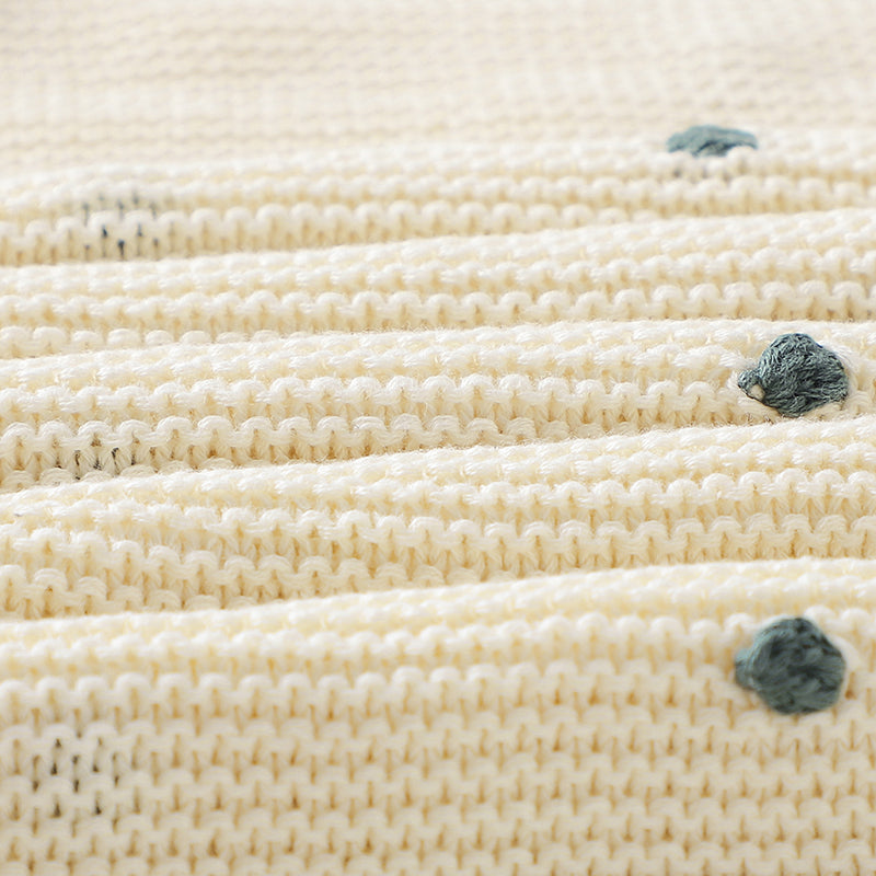 Beige Dotted Baby Blanket