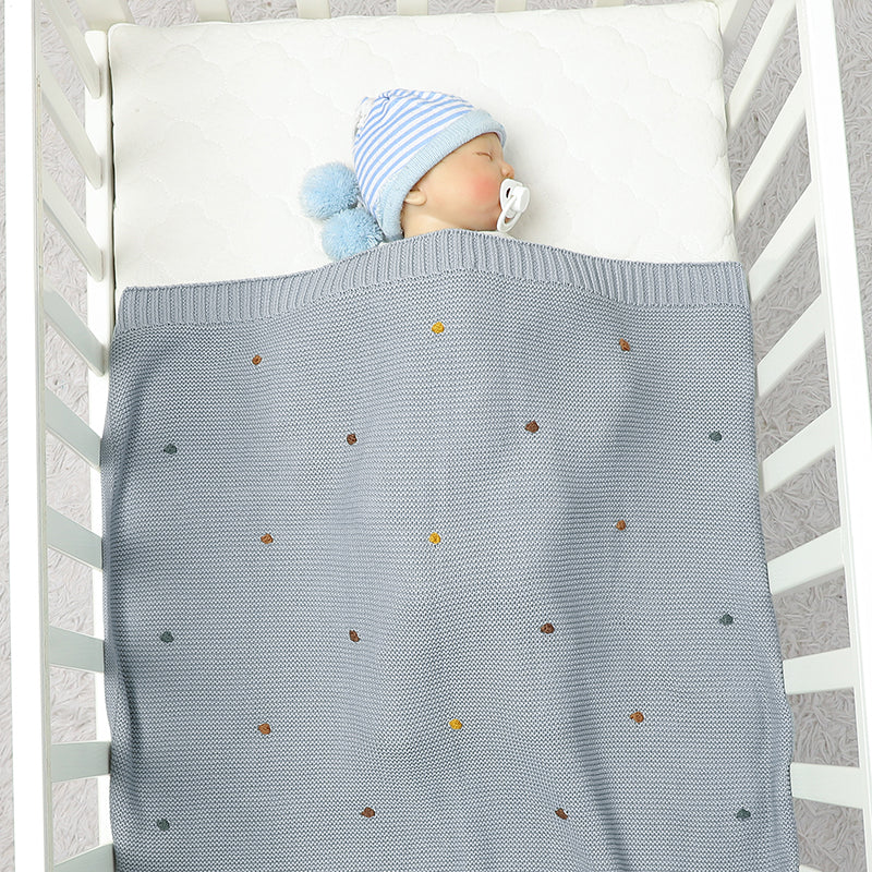 Blue Dotted Baby Blanket