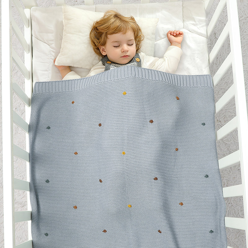 Blue Dotted Baby Blanket