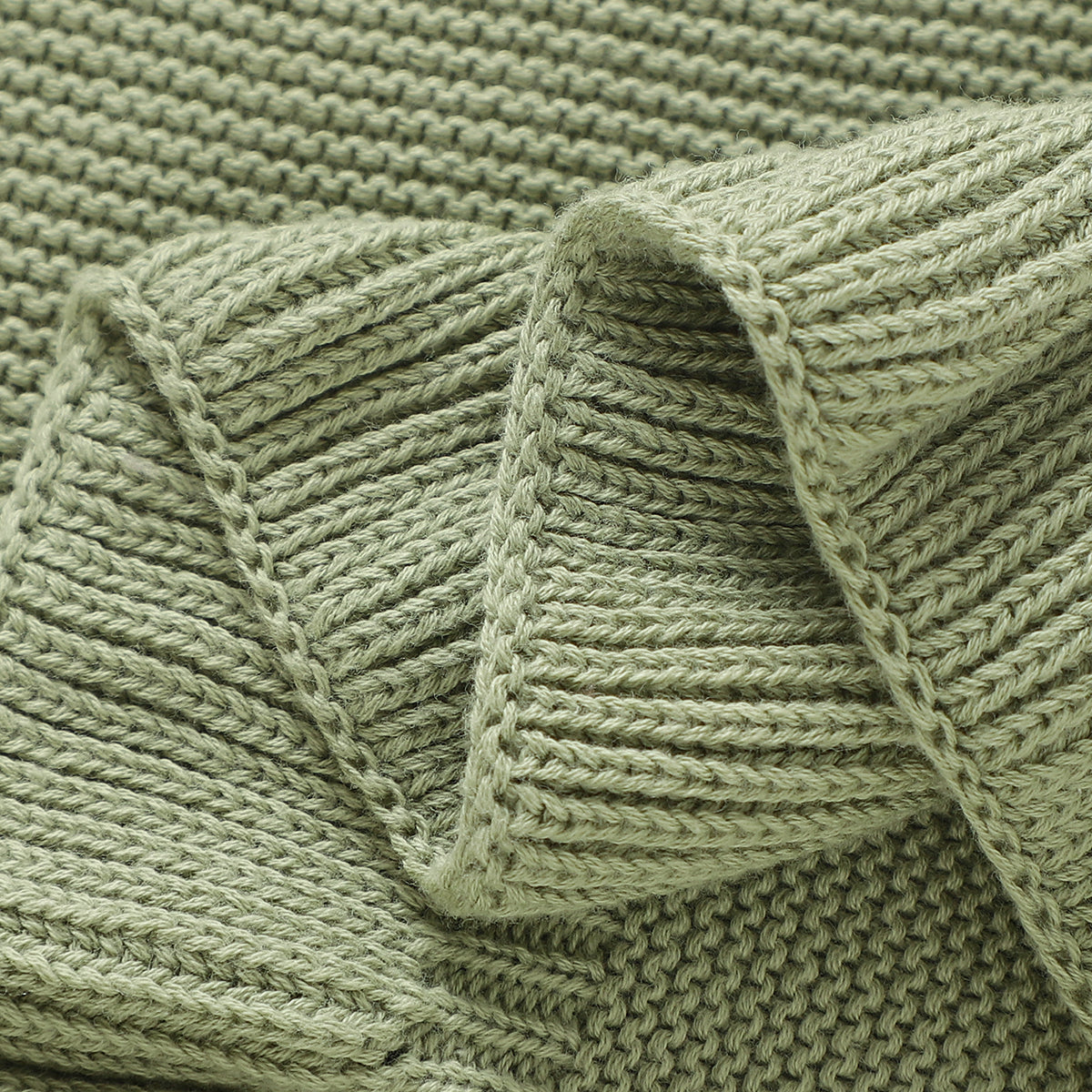 Green Ruffled Baby Blanket