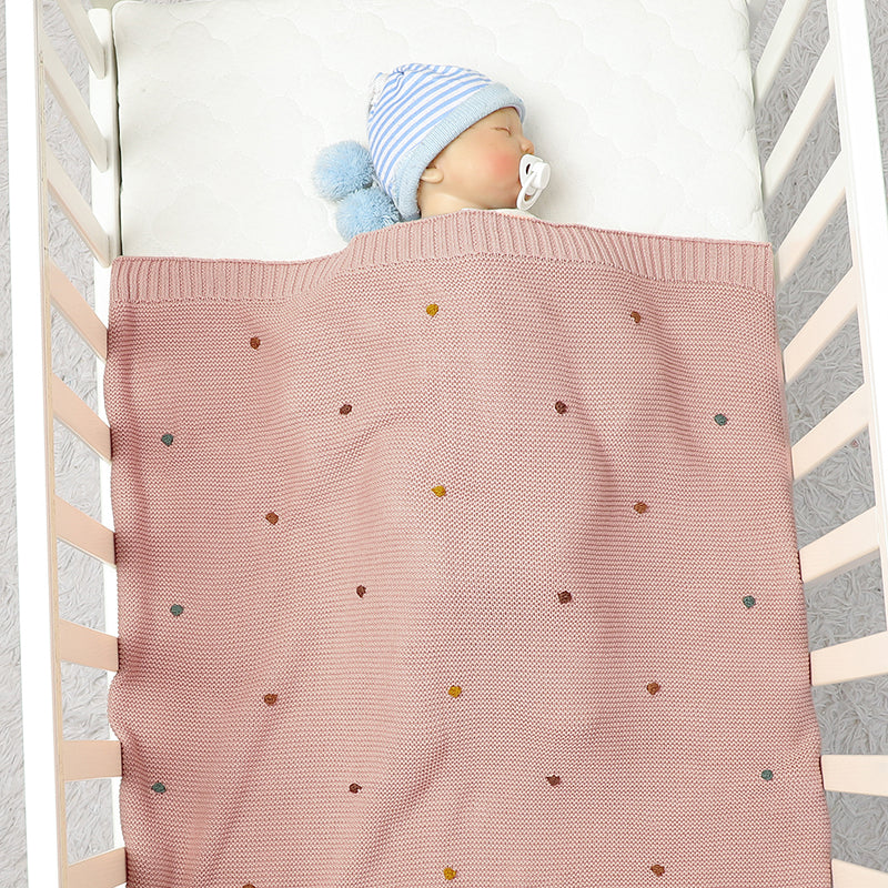 Pink Dotted Baby Blanket