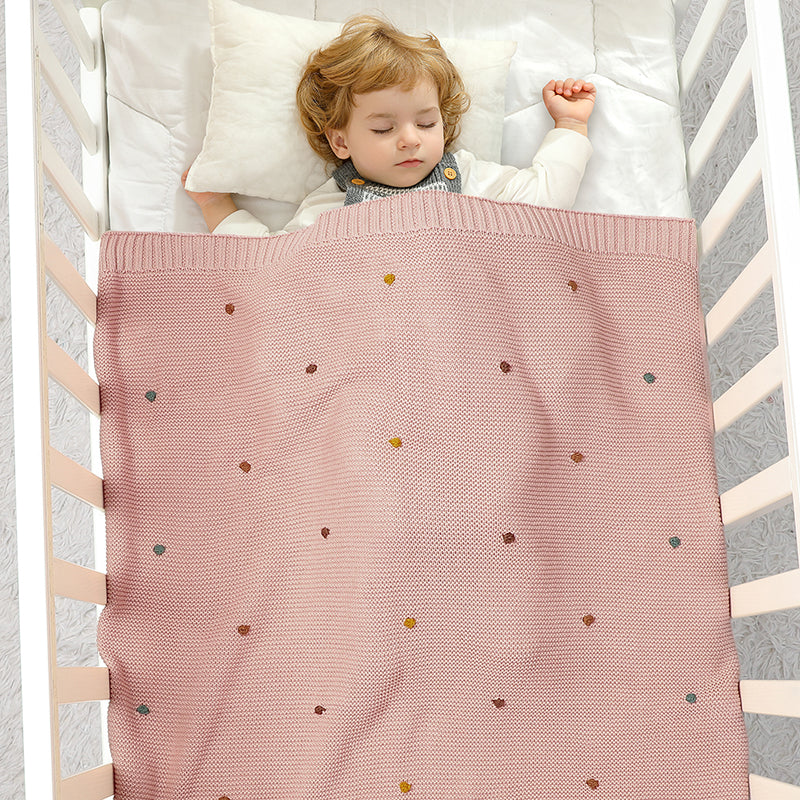 Pink Dotted Baby Blanket