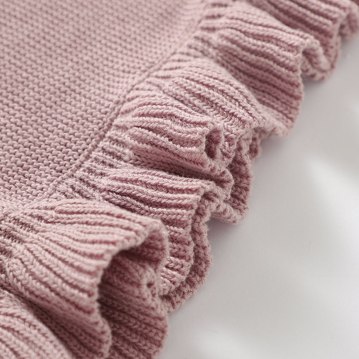 Pink Ruffled Baby Blanket