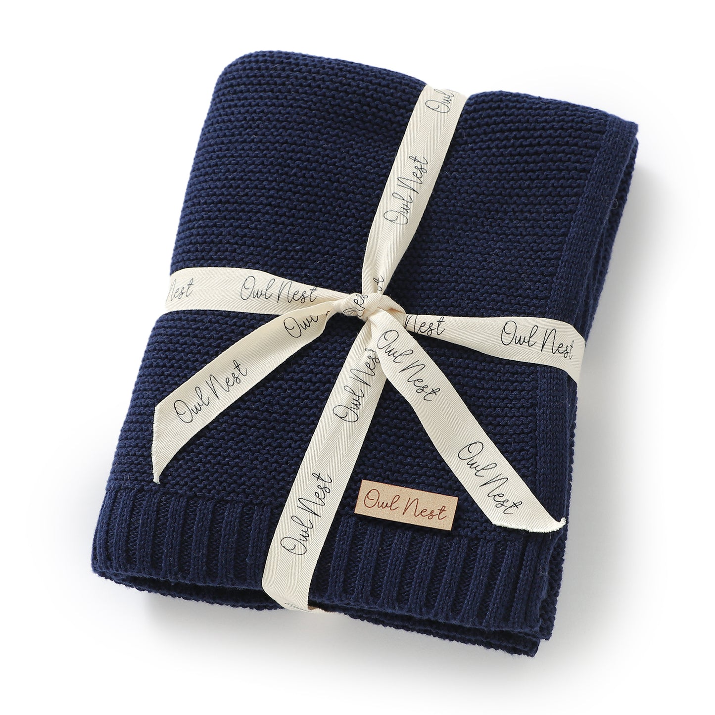 Navy Blue Knit Blanket