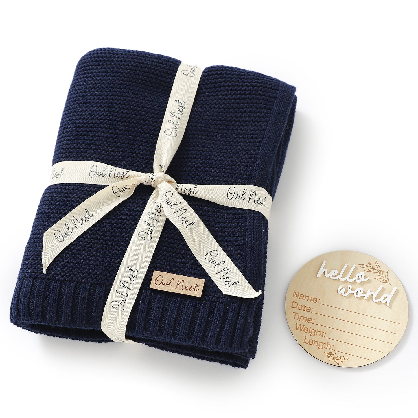 Navy Blue Knit Blanket